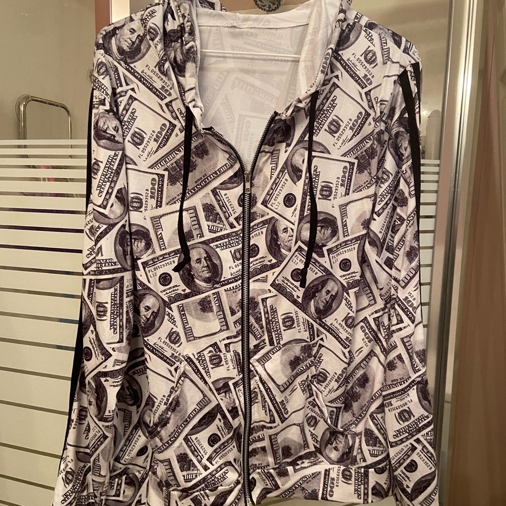 💵 $100 BILLS ZIP UP HOODIE 💵